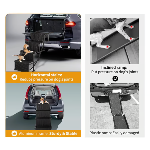 Upgraded Dog Car Ramp: Improved Stability